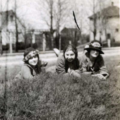 Young Women on Lawn