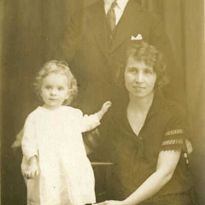 Marylouise and Elmer Engel with Daughter Mary Louise