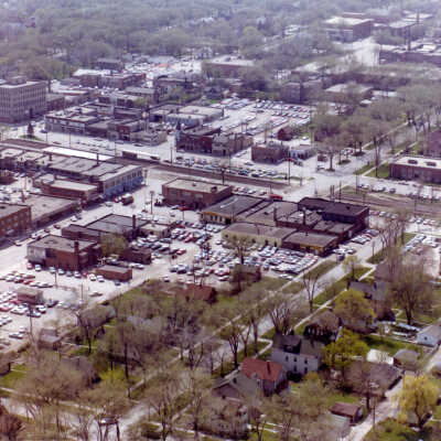 Aerial View, Downtown Elmhurst