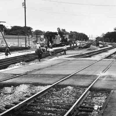 Underpass Construction, Railroad Reroute