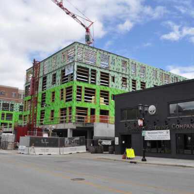 Construction of 183 N. Addison Apartment Block