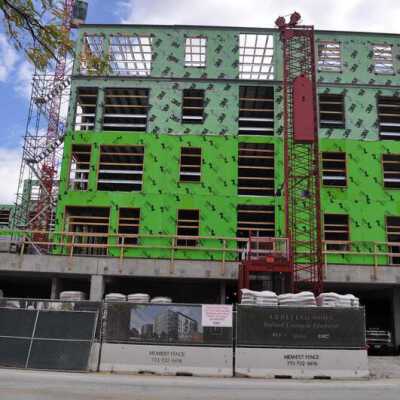 Construction of 183 N. Addison Apartment Block