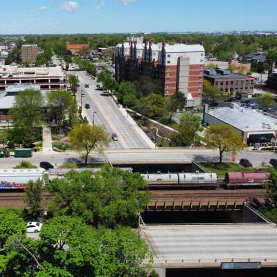 Aerial View of Robert Palmer Underpass