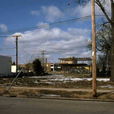 Elmhurst National Bank Annex construction at 145 S. York Street, looking north