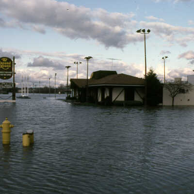Flood 1983, Parking lot on Route 83 and St. Charles Road