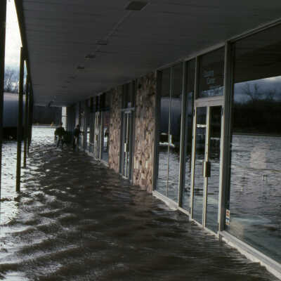 Flood 1983, Parking lot on Route 83 and St. Charles Road