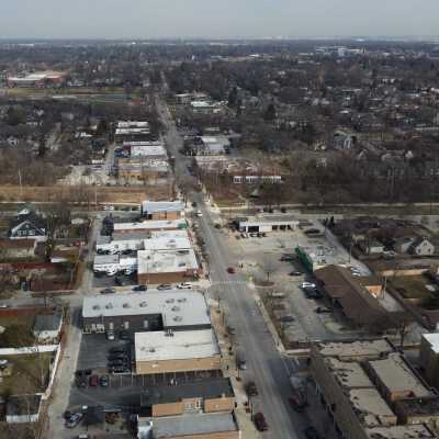 Aerial View, Spring Road Business District