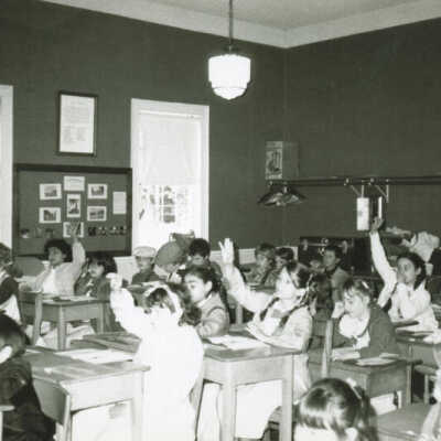 Churchville Schoolhouse, School District 205 students