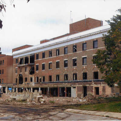 Elmhurst Memorial Hospital Berteau St. building, demolition
