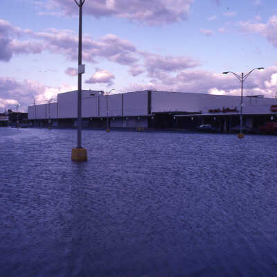 Flood 1983, Parking lot at Route 83 and St. Charles Road