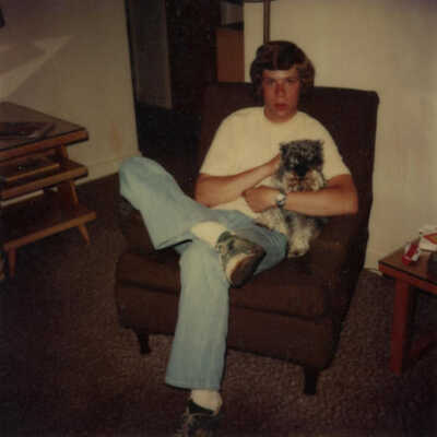 Tim Frantz with dog