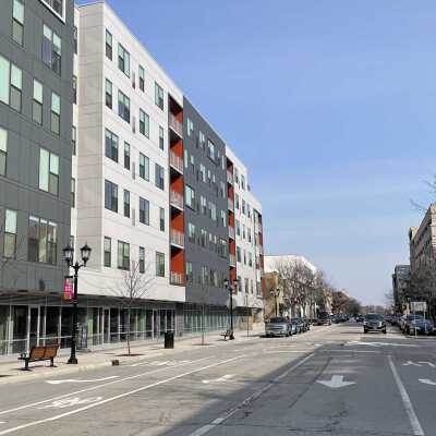 Addison Avenue north from First Street
