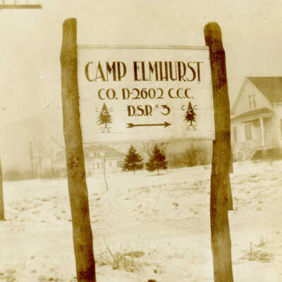 Civilian Conservation Corps Camp Elmhurst Sign