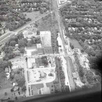 Aerial View, York and Vallette business district