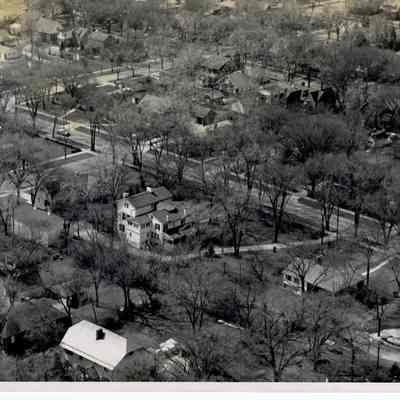 House at 413 S. York Street, aerial view of Hill Cottage