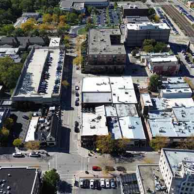 Aerial View of Downtown Elmhurst