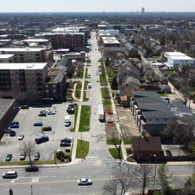Aerial View, N. Addison Avenue