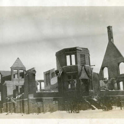 Hawthorne School After Fire 1917