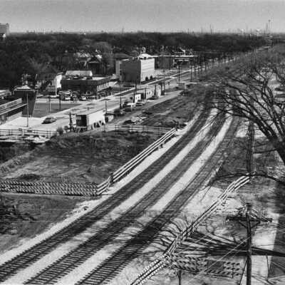 Chicago & North Western Railroad Detour During Underpass Construction