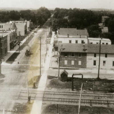 York Street, aerial view