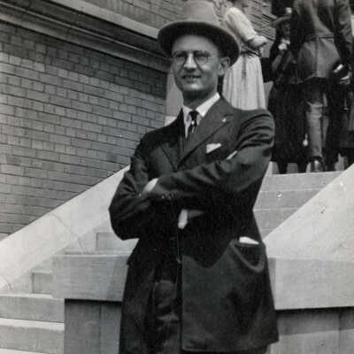Man at St. John's Evangelical Church