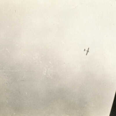 Airplane over President Warren G. Harding funeral train