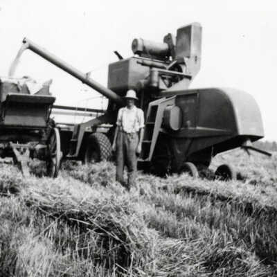 Paul Luessenhop in farm field