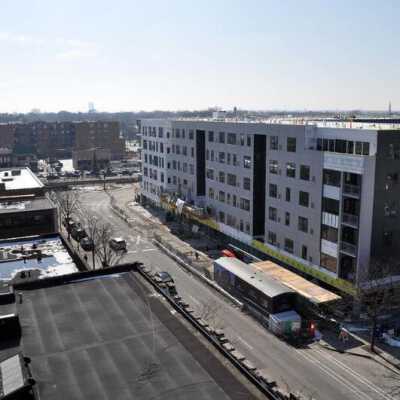 The Marke Apartments from Addison Parking Deck