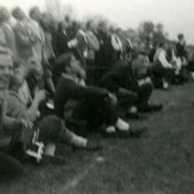 Immaculate Conception H.S. football game spectators, 1948