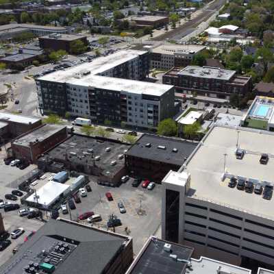 Aerial View of Downtown Elmhurst