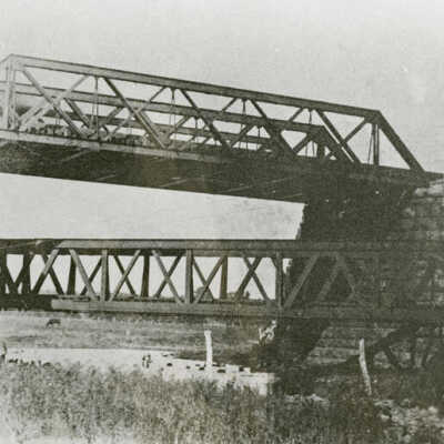 Chicago & North Western and Illinois Central Railroad bridges crossing