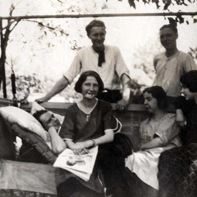 People on a Swing Bench