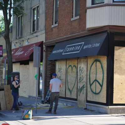 Boarded Windows in Downtown Elmhurst