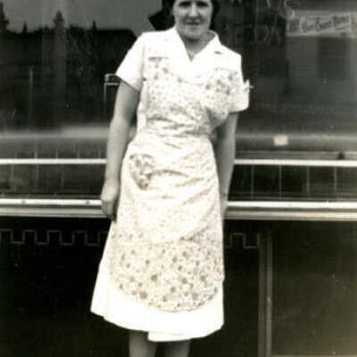 Gertrude Koop at Weber's Bakery