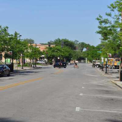 Schiller Street Closed for Protest