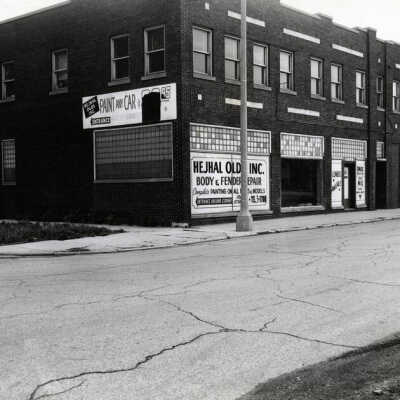 Hejhal Oldsmobile, looking northeast from 155 W. First Street