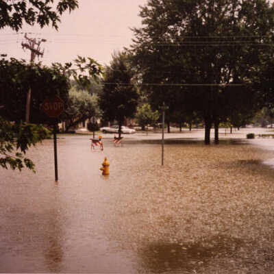 Flood 1987, Saylor Avenue and Madison Street