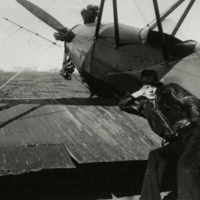 Elmhurst Airport, Man and plane