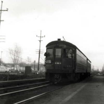 Chicago Aurora and Elgin Train at the Spring Road Station