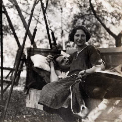 People on a Swing Bench