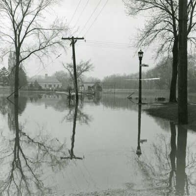 Flood 1966, Salt Creek at Rex Boulevard & Crescent Avenue