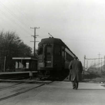 Chicago Aurora & Elgin Train at Spring Road Station