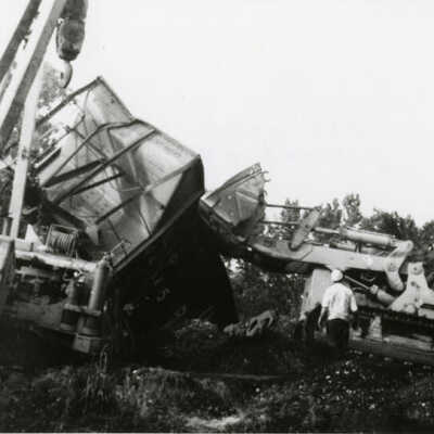 Illinois Central Railroad train wreck
