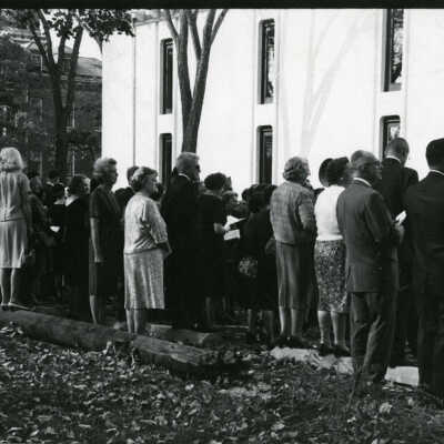Elmhurst Public Library, West addition dedication
