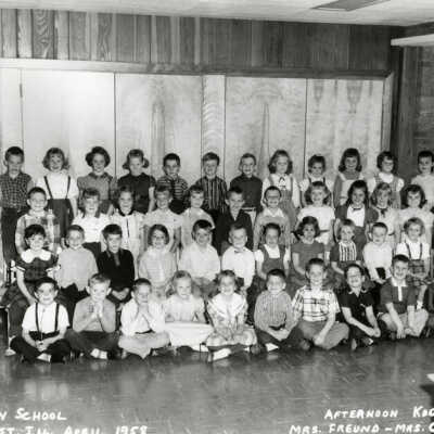 Jackson School Kindergarten students, 1958