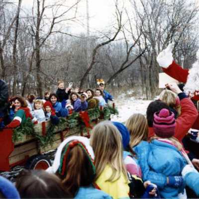 Santa Ride on Prairie Path