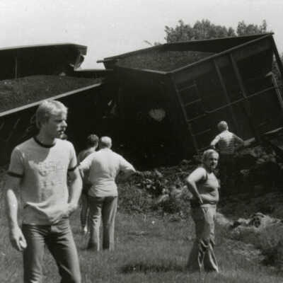 Illinois Central Railroad train wreck