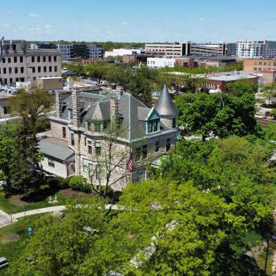 Aerial View of Glos Mansion