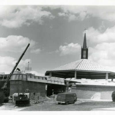 Visitation Catholic Church, under construction