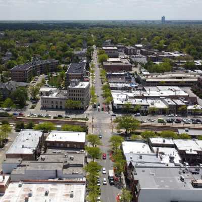 Aerial View of Downtown Elmhurst